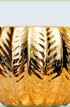 Retro zlatý dekorativní květináč 6cm