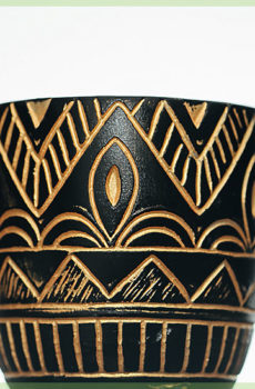 Cleopatra Gold Planz Pot Blummenpot dekorativen Dëppe 6 cm
