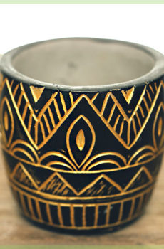 Cleopatra Gold Planz Pot Blummenpot dekorativen Dëppe 6 cm