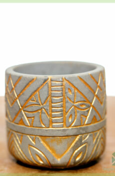 Osiris pot tanduran emas pot kembang pot hiasan 6 cm