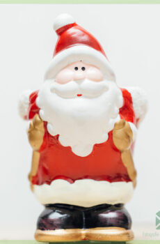 Santa Claus nebatê kulîlk kulîlk potek xemilandî ya 6 cm