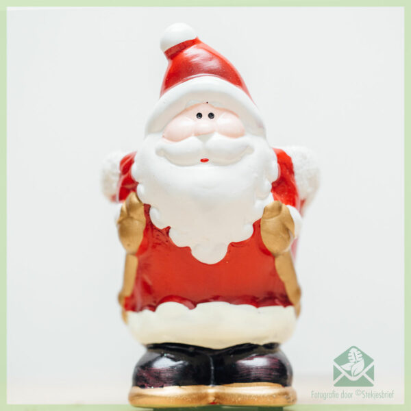 Kerstman Santa plantenpot bloempot sierpot 6 cm