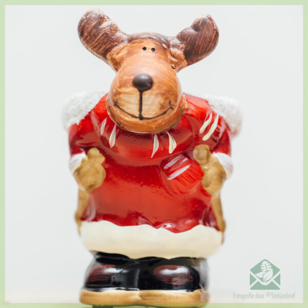 Rudolf kerstpot plantenpot bloempot sierpot 6 cm