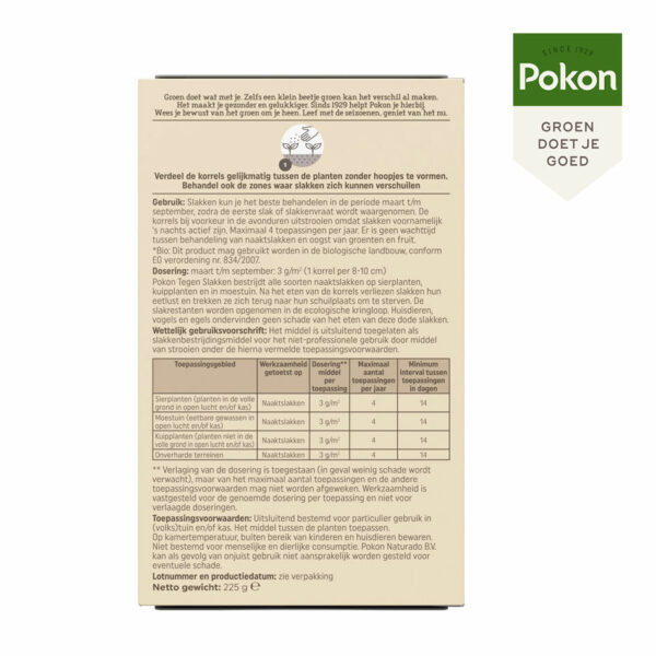 Pokon Bio Tegen Slakken korrels 225 gram kopen - Afbeelding 3